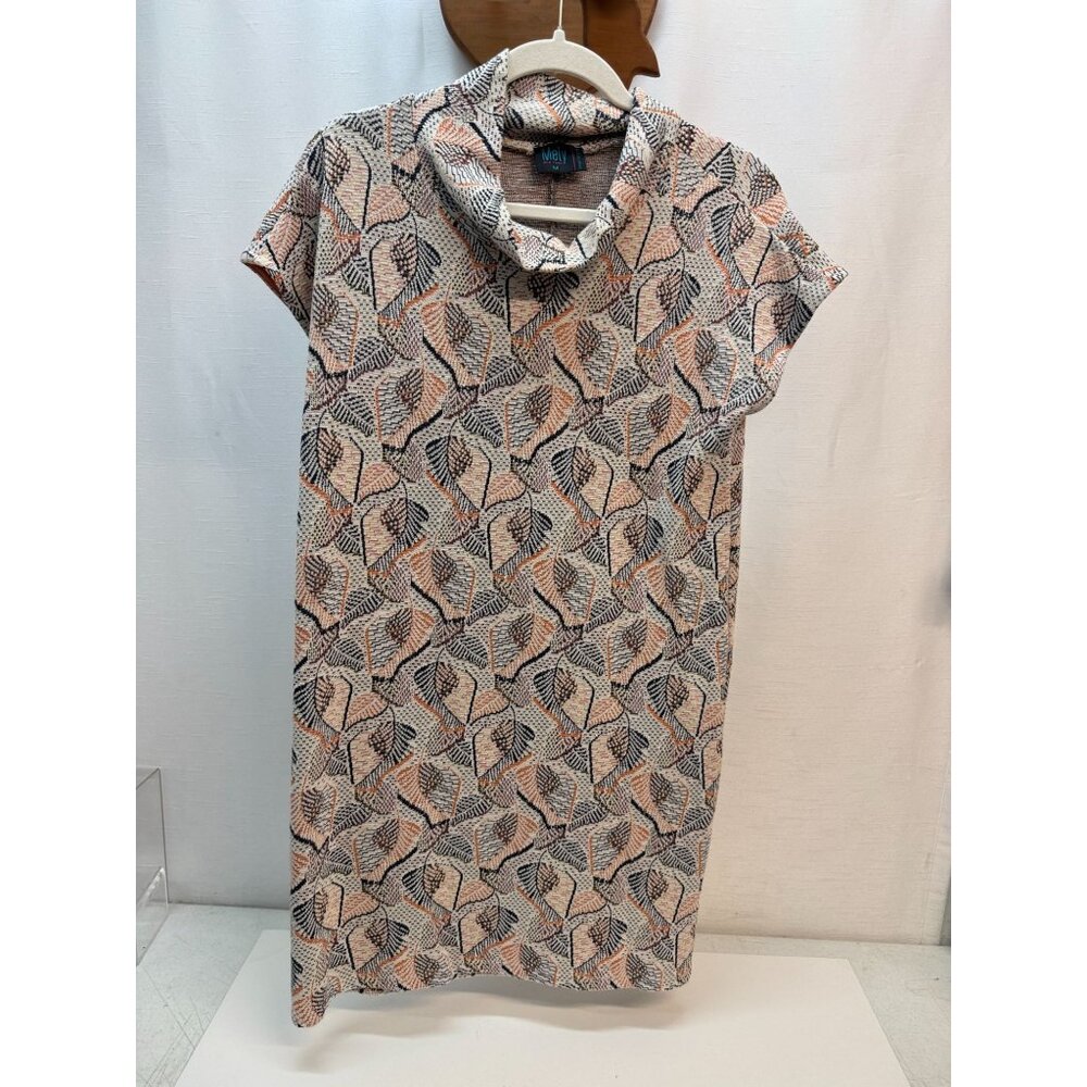 Mely NY Womans Dress Medium Abstract print  Mock Neck Pullon